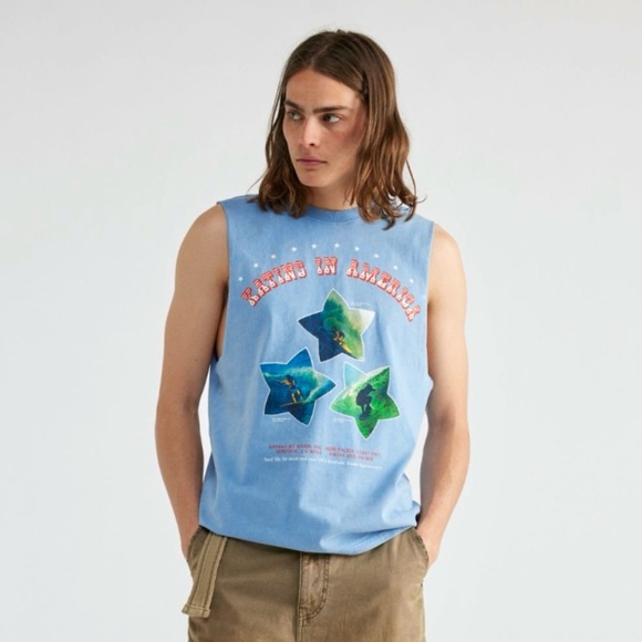 Katins Other - Blue Katins Graphic Star Sleeveless Shirt